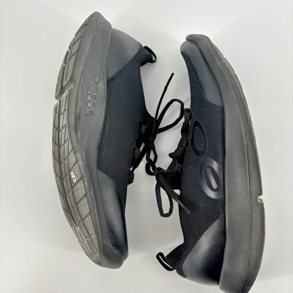OOFOS OOmg Sport LS Low Black Recovery Sneakers Lace Up Athletic Men Size 14 - Picture 4 of 9